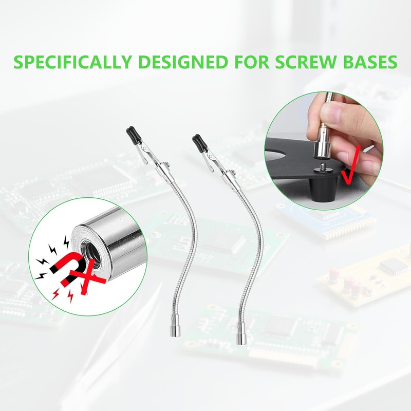 4-Pack Helping Hands Soldering Clamp,Adjustable Soldering Clip,Flexible Gooseneck Metal Arms