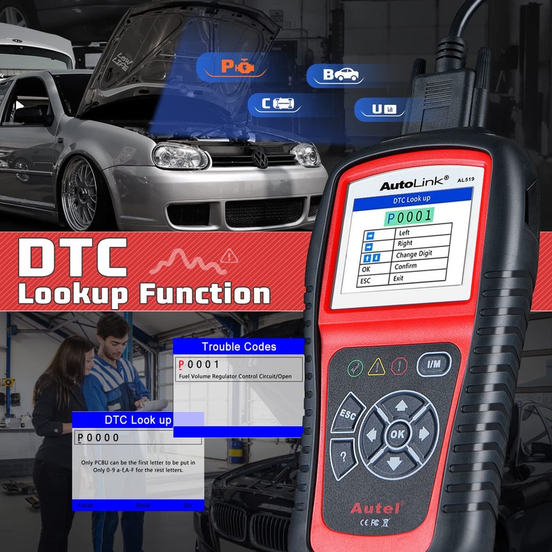 Autel AutoLink AL519 Universal OBD2 Reader Car Diagnostic Scanner Tool