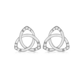 Tuscany Silver 8.59.0589 Women's Stud Earrings 925 Sterling Silver Round Zirconia, Silver, Cubic Zirconia
