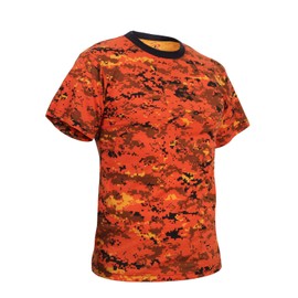 Rothco T-Shirt, Digital Orange Camo, 2X