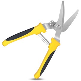 XUDYVCO Tin Snips for Cutting Metal Sheet, Upgrade Heavy Duty Aviation Tin Snips with Sharp Stainless Steel Blade, Professional 8IN Straight Cut Metal Snips for Sheet Metal, Aluminum, Cardboard, Cable