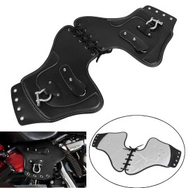 Unbranded Front PU Leather Heat Saddle Shield Deflector For Harley Dyna Heritage Springer