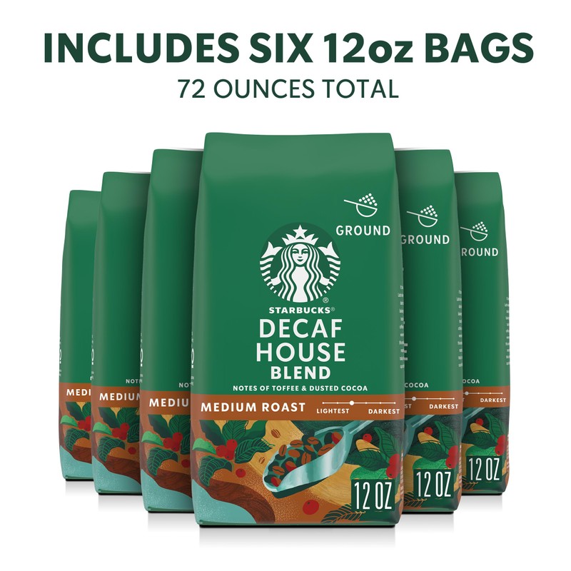 Starbucks Ground Coffee, Medium Roast Hot or Iced Coffee, Decaf