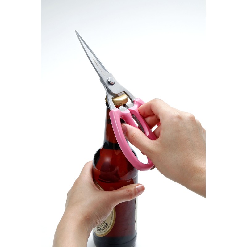 Greenbell G-2005 Stainless Steel Cooking Scissors, Pink