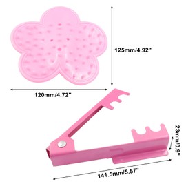 Unlorspy 1 Set Rose Stem Stripper Set, Rose Stem and Leaf Stripping Tool Kit,Rose Stem Leaf Thorn Stripper for Gardening, Home DIY and Flower Lovers (Pink)