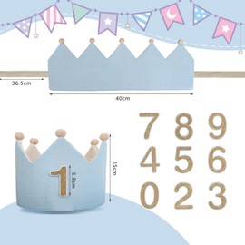 Moorle Birthday Crown Boys & Girls, Birthday Crown Children 1-10, Crown Birthday Girls Boys, Birthday Crowns with Interchangeable Numbers, Birthday Crown Boy, Birthday Crown Girl