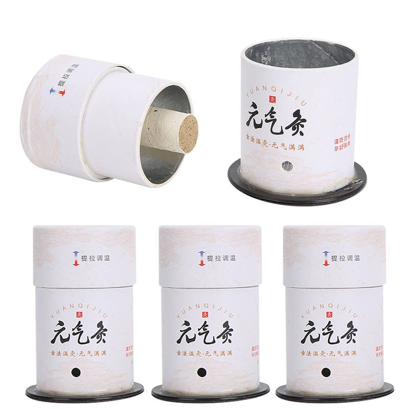 4pcs Smokeless Moxa Tube Acupuncture Massage Moxibustion Roll BoxTool