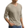 Sailwind Mens V-Neck Wool Knit Casual Pullover Sweater Khaki