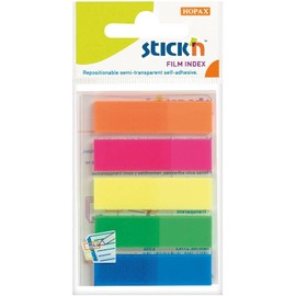 Stick N 21050 Value 12 mm Film Index Tab - Neon Multi-Colour