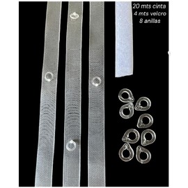 Roman Roller Blind Ribbon Velcro Counterweight Rings 20m