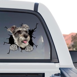 Vinyl Dog Stickers - Dog Lover Car Decals (Schnauzer)