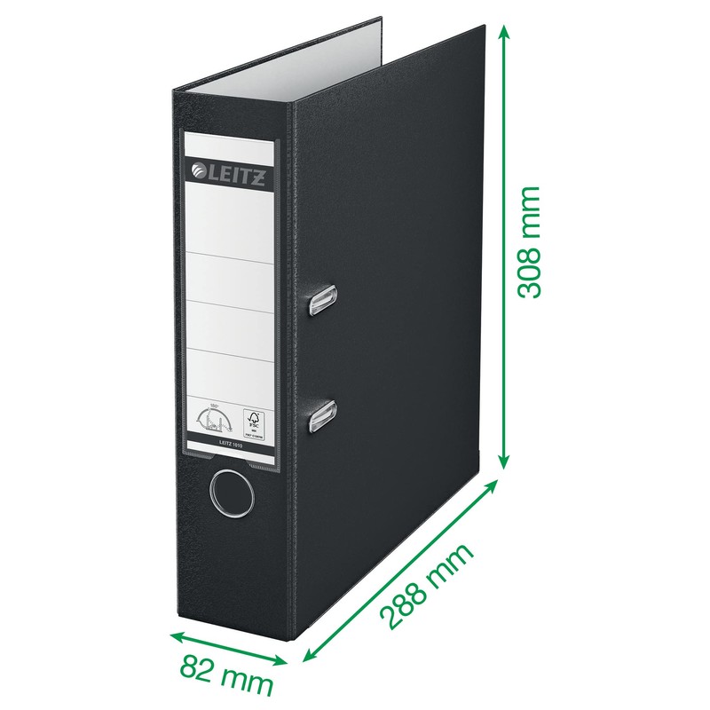 Leitz Plastic Lever Arch File, 90 Percent Recycled Card, 30