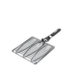 GrillPro 24015 Non-Stick Triple Fish Basket with Detachable Handle