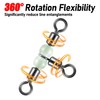 Dr.Fish 20 Pack 3-Way Fishing Swivels with Glow Beads Barrel