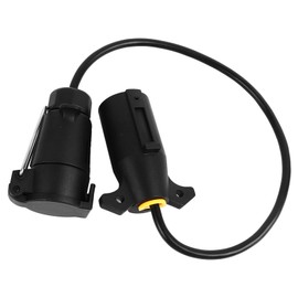 Trailer Plug Adapters 7 Pin Safe Reliable Durable Dual Head US to EU Trailer Plug for Car Sockets