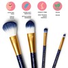 Legami - 4 Piece Makeup Brush Set, Oh My Glow!
