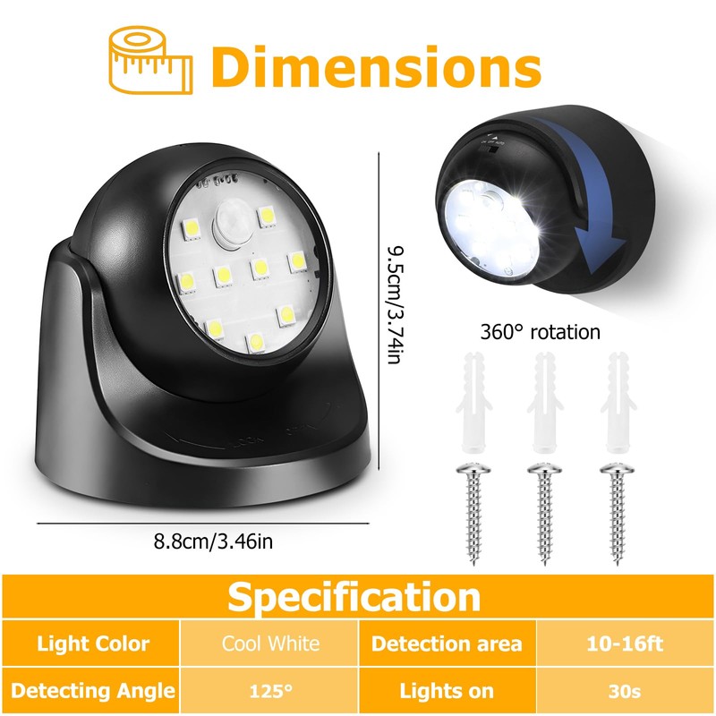 LemonBest Motion Sensor Outdoor Lights - Outdoor Motion Sensor Light