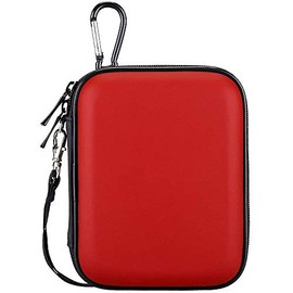 Lacdo Hard Drive Carrying Case for Seagate Portable Expansion Seagate One Touch Seagate Backup Plus Slim Portable External Hard Drive 1TB 2TB 4TB 5TB USB 3.0 2.5 inch HDD Shockproof Travel Bag, Red