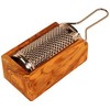 Mastro Leonardo Olive Wood Parmesan Grater Small 11 cm (19 cm from Griff) Handmade in Italy