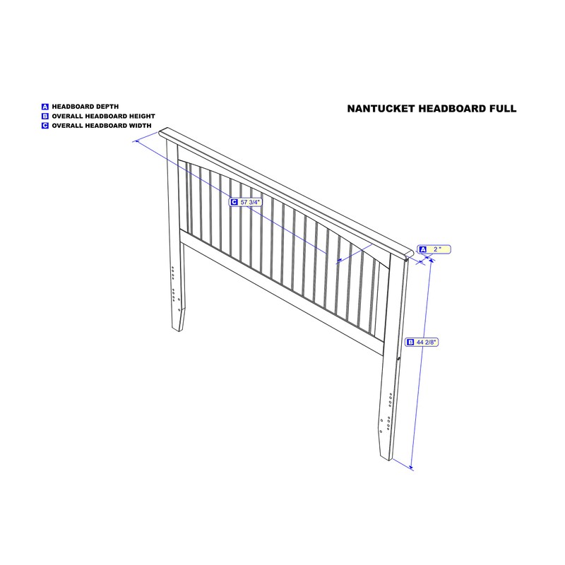 AFI Nantucket Headboard, Full, White
