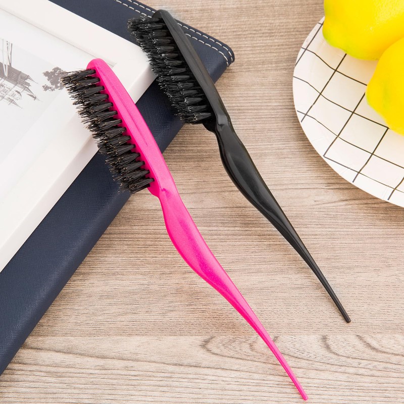 Frienda 2 Pieces Teasing Hair Brush Boar Bristle Brush Comb