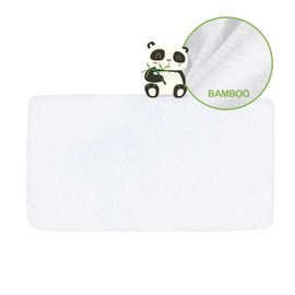 Waterproof Cot Bed Mattress Protector, Smooth Viscose Made From Bamboo Terry Suface Mattress Cover 60x120cm, Breathable for Toddler, Baby Bed