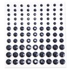 083 Rhinestone Sticker (Deco Sticker) Jewelry Type 4~9mm【Black】