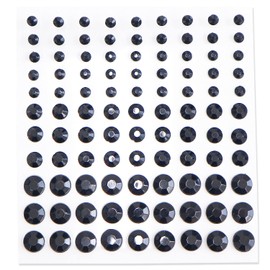 083 Rhinestone Sticker (Deco Sticker) Jewelry Type 4~9mm【Black】
