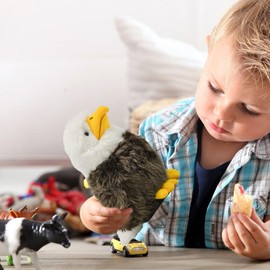 Uixxducc Cuddly Toy Eagle Plush Toy for Children Realistic Plush Eagle Toy Throw Cushion Soft Stuffed Toy Eagle Dolls Birthday Gift