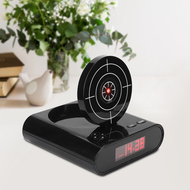 USB Innovative Digital Electronic Clock Shooting Alarm Clock for Home