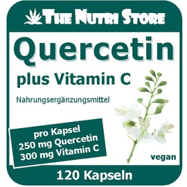 Quercetin 250 mg plus vitamin C 300 mg capsules pack of 120