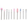 10pcs / Set Nail Drill Bits File Grinding Head Set