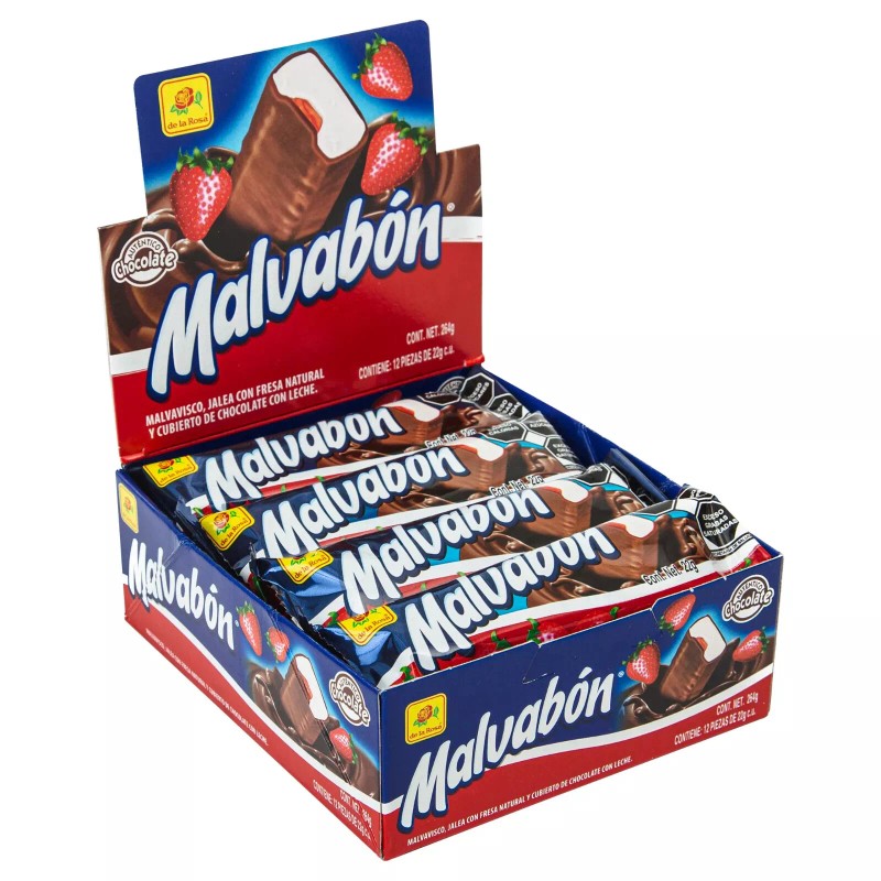 De La Rosa Malvabon Marshmallow with Chocolate 12 pcs