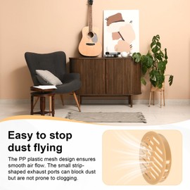 M METERXITY 4-Pack Round Soffit Vents, 60mm/2.4 Inch Plastic Air Vents Grille Circular Soffit Vents Cover for Bathroom Home/Office/Kitchen/Cabinet/Wardrobe [Orange]