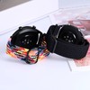 BISONSTRAP 2 Pack Braided Nylon Watch Bands, Upgrade Adjustable Buckle,
