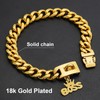 Gold Dog Collar Chain with Pendant Tag,Stainless Steel Walking Metal