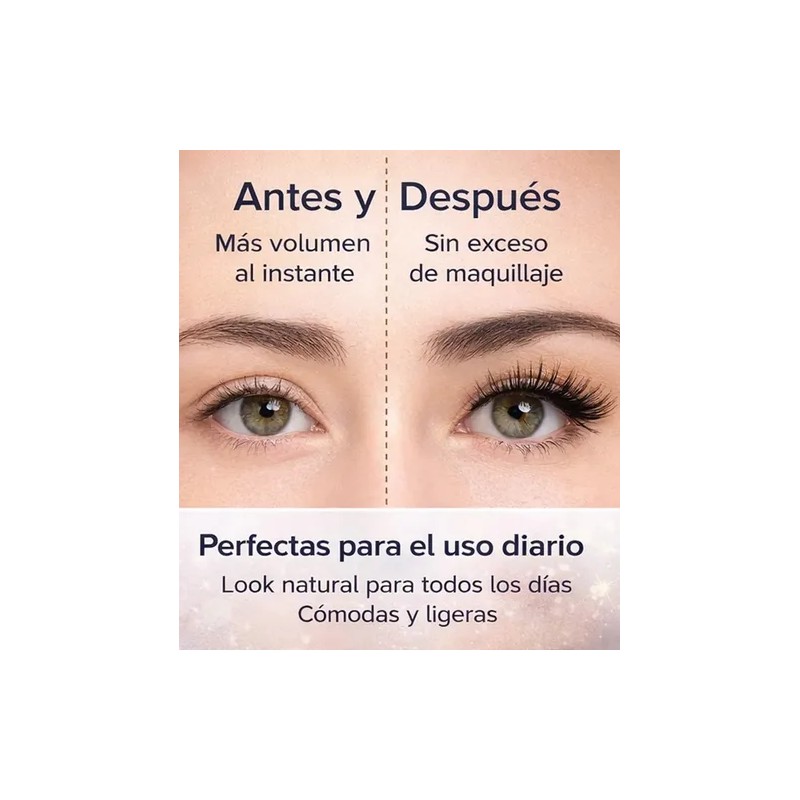Pestañas Postizas ZYNLora Naturales, Autoadhesivas y Reutilizables de Fibras Sintéticas