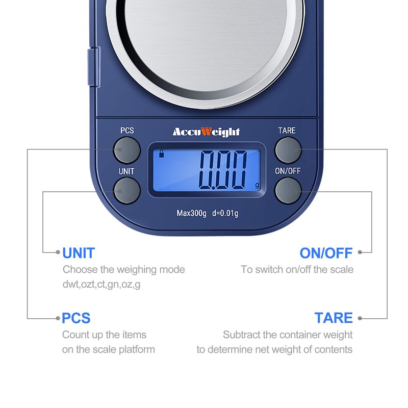 ACCUWEIGHT 255 Digital Lab Scale Portable Mini Precision Scale Pocket