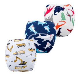 JackLoveBriefs Dinosaurs Training Pants Boys,Toilet Training Pants for Unisex Toddlers 3-4 Years (Packs 8, Size 100, Multicolor)