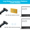 Sumicor 1D Barcode Scanner, 2.4G Wireless & USB Connection Compatible