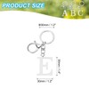 PATIKIL Initial Letter Key Chain, Letter A-Z Keychain Initials Keyring