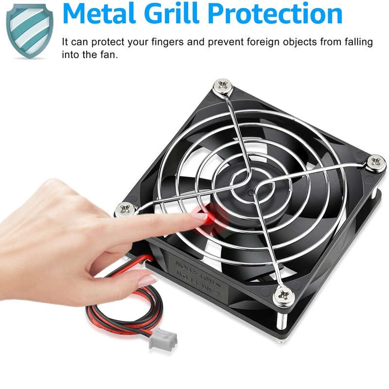GDSTIME 2-Pack 80mm x 80mm x 25mm 24V Brushless DC