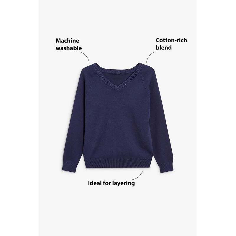 CARE SMART UNIFORM 2PK Unisex School Jumper (12 Years, Navy)