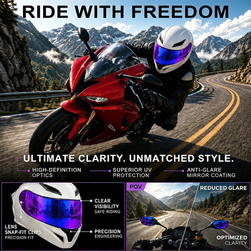 PSLER K1S Visor - K1 Helmet Visor, K3SV Rainbow Visor,