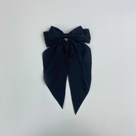 3 Pcs Bow Hairgrips Clips colorful Big bowknot Hair Accessories Hair Clips Grosgrain Ribbon Clips for Woman (black + white + red)