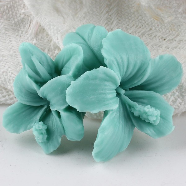 XIAOSHUI Hibiscus Flower Silicone Candle Mold Hibiscus Candle Mold Flower