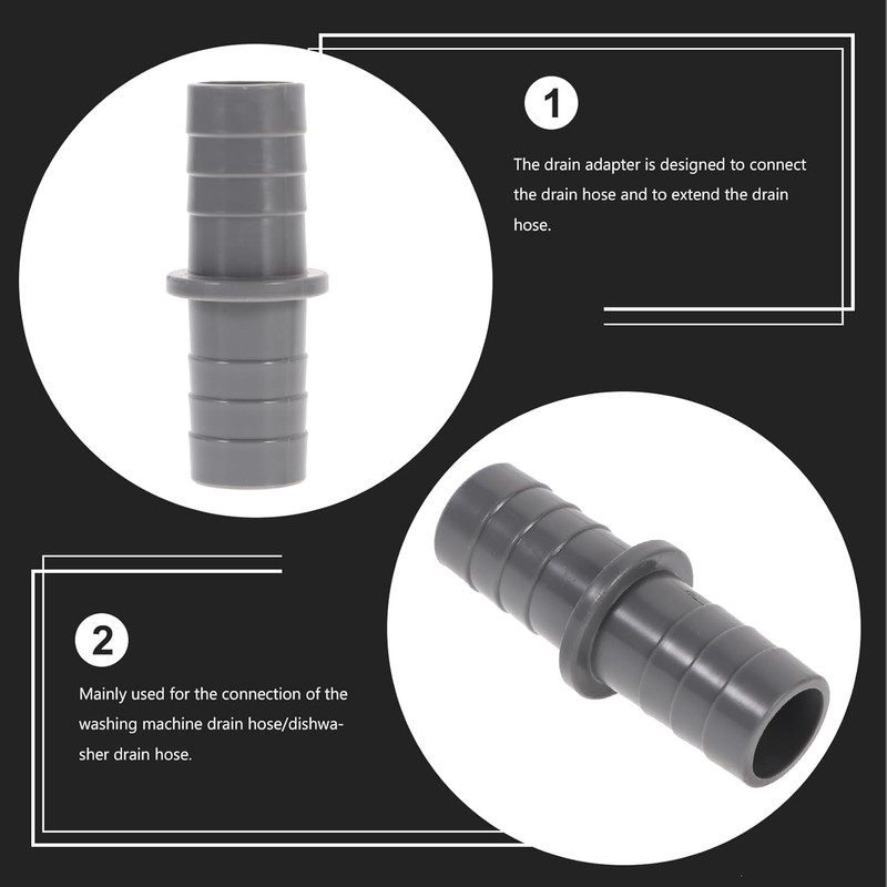 Operitacx 2 Sets Washing Machine Drain Adapter, 21mm Dishwasher Hose