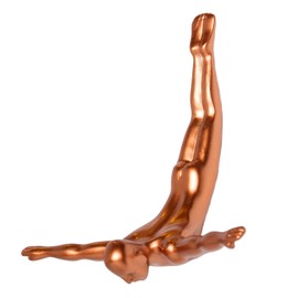 Diver Abstract Wall Art for Home Decor | Quality Polyresin Statues and Sculptures for Modern Wall Decor | Small Motivational Art of Diving Man, Bronze
