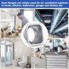 Zonon 2 Pcs 4 Inch Duct Connector Flange Metal Straight