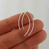1 Inch Thin Sterling Silver Threader Earrings Open Hoop 20